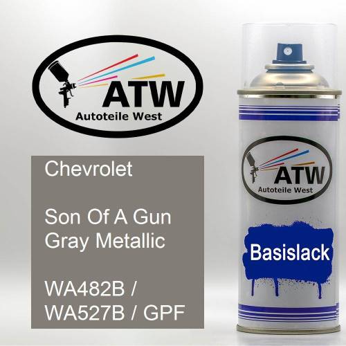 Chevrolet, Son Of A Gun Gray Metallic, WA482B / WA527B / GPF: 400ml Sprühdose, von ATW Autoteile West.